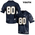 Notre Dame Fighting Irish Youth Micah Jones #80 Navy Under Armour No Name Authentic Stitched College NCAA Football Jersey BDZ2499DQ